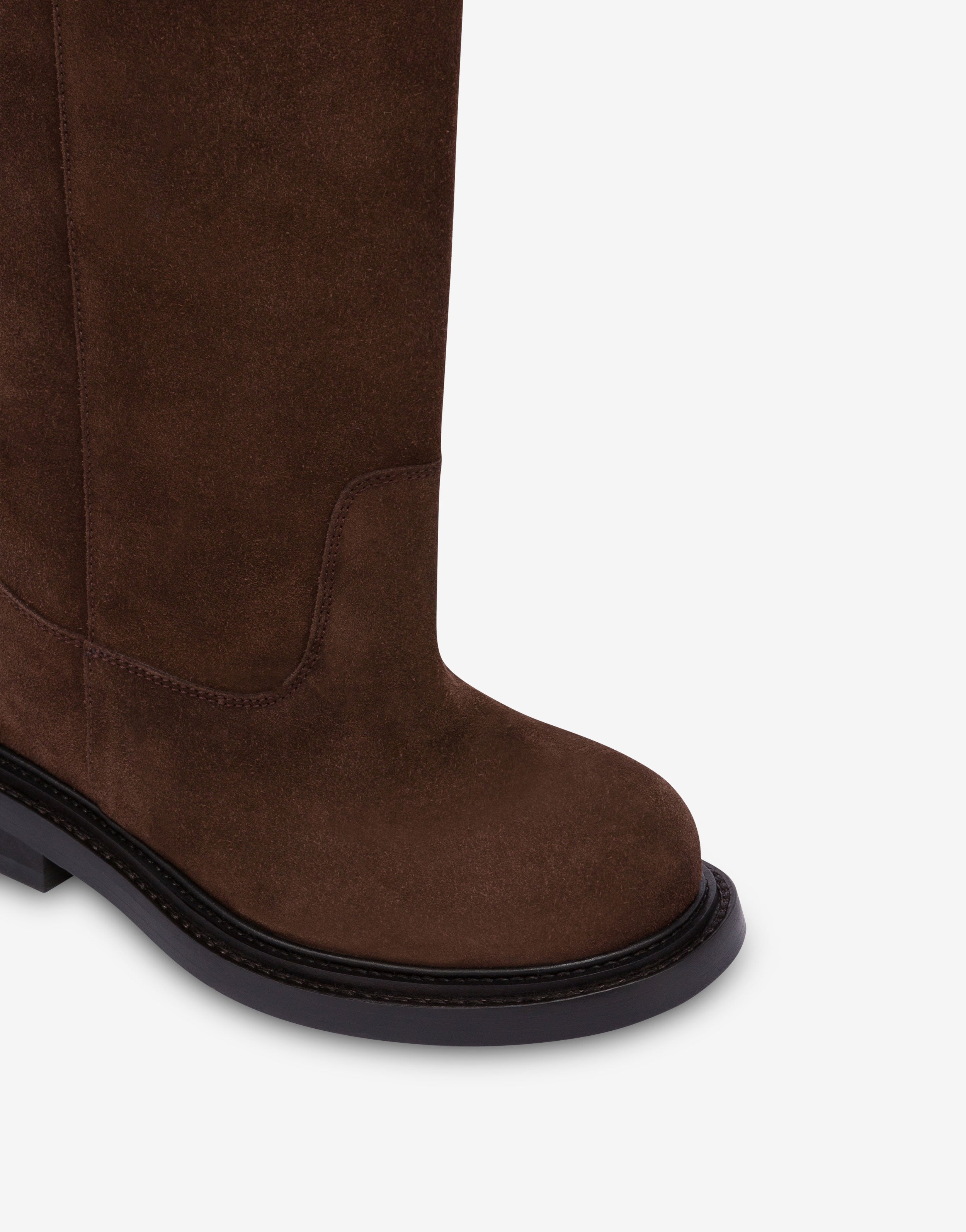 Olivia Suede Boots スエード ロングブーツ Suede boots Olivia | Moschino