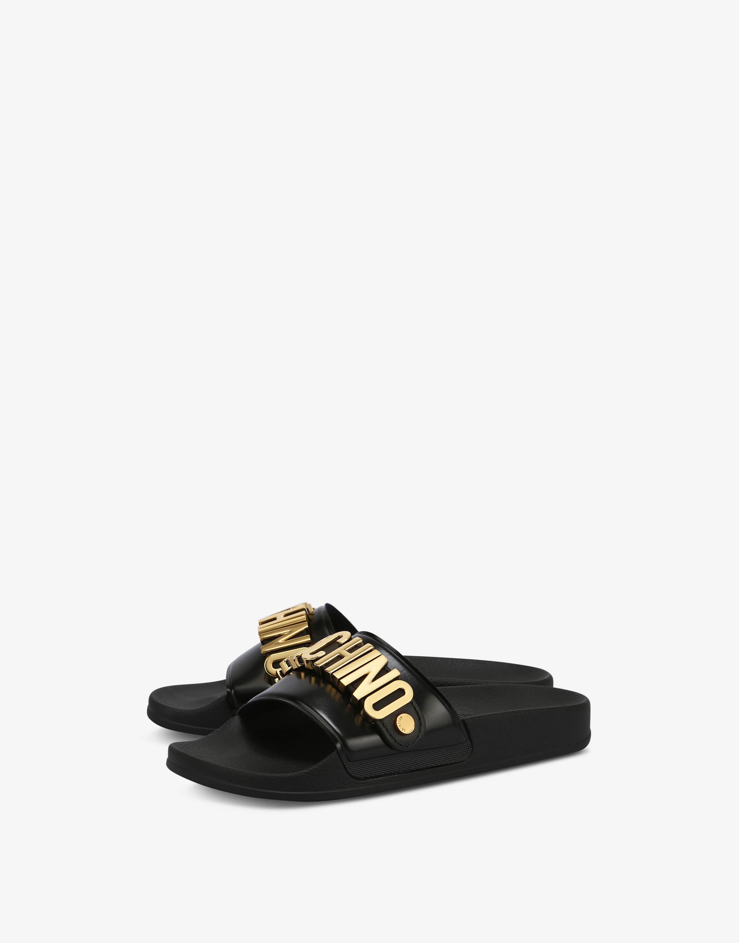Sandalias slide de PVC con logo Lettering