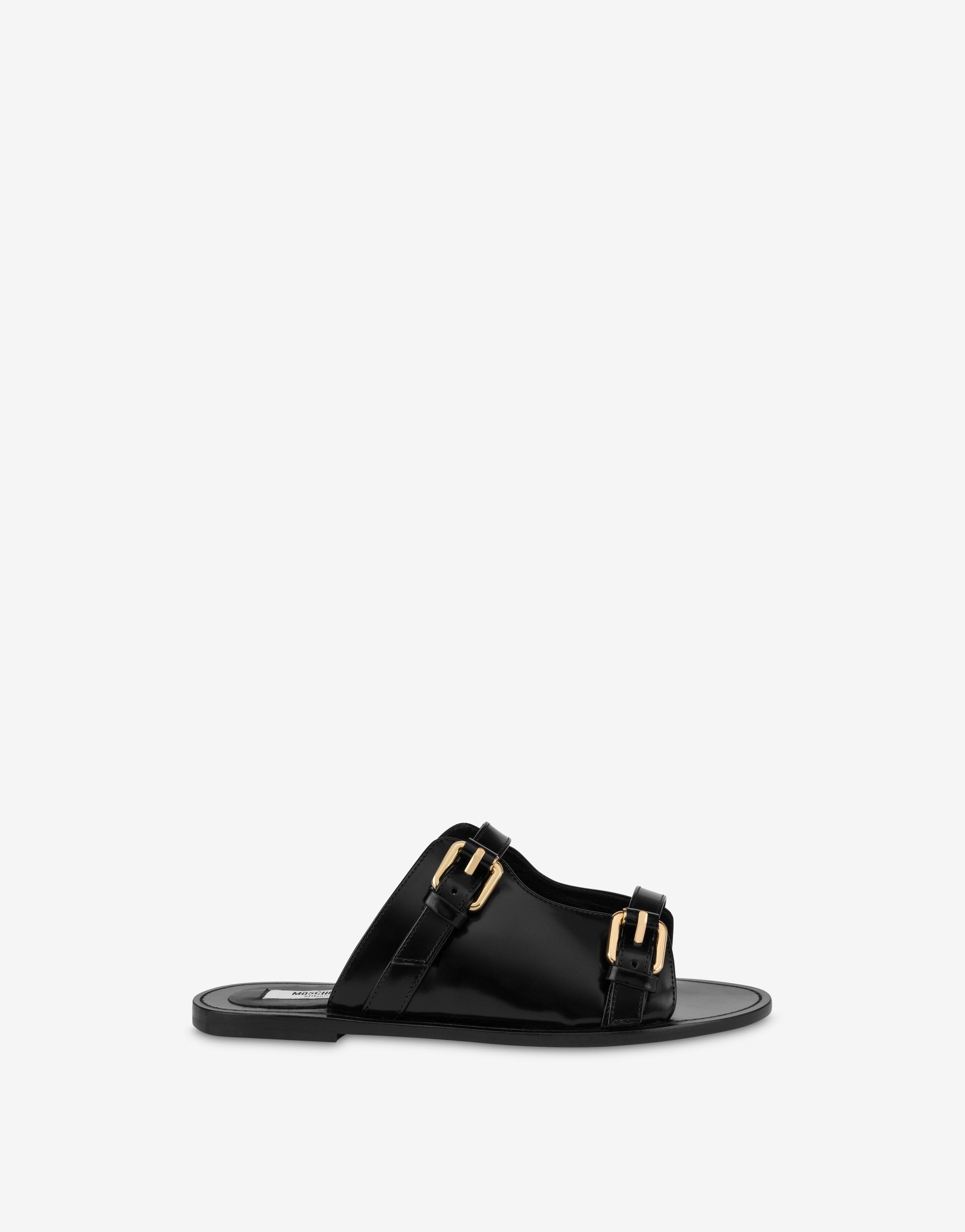 Flat Moschino Buckle Sandals | Moschino