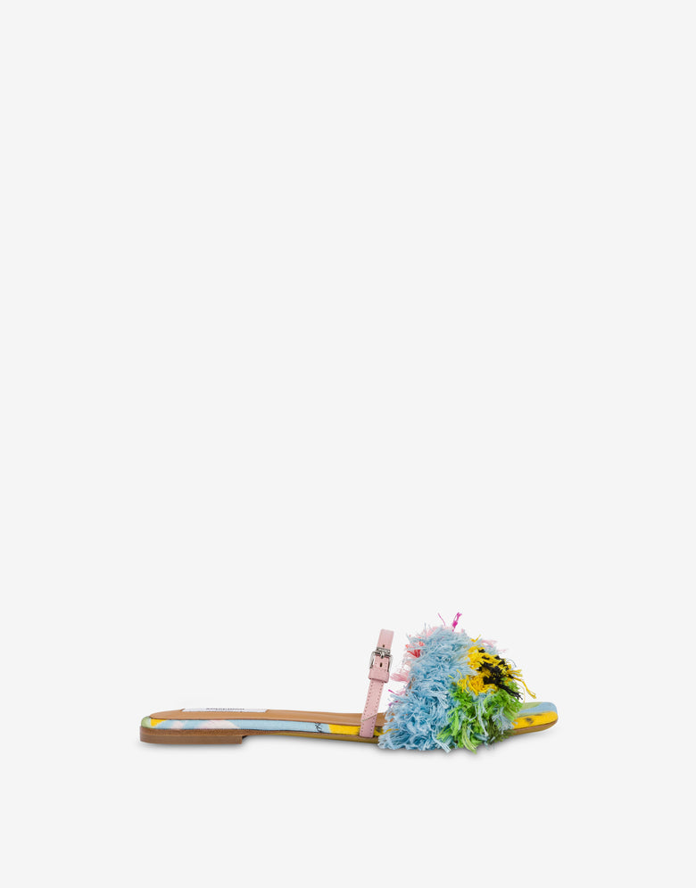 Flache Tufting-Sandalen Bunt Moschino 1