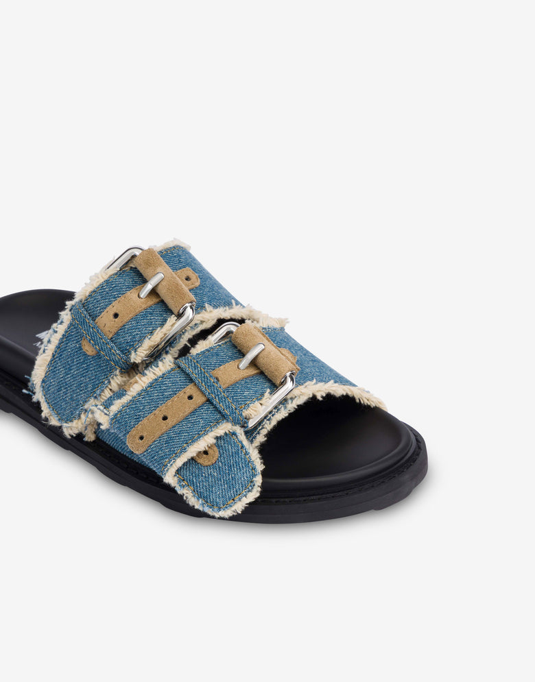 牛仔凉鞋 蓝色牛仔布 Moschino 3