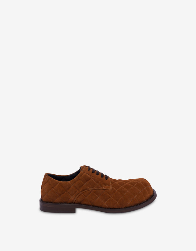 Gesteppter Wildleder-Derby Braun Moschino 1