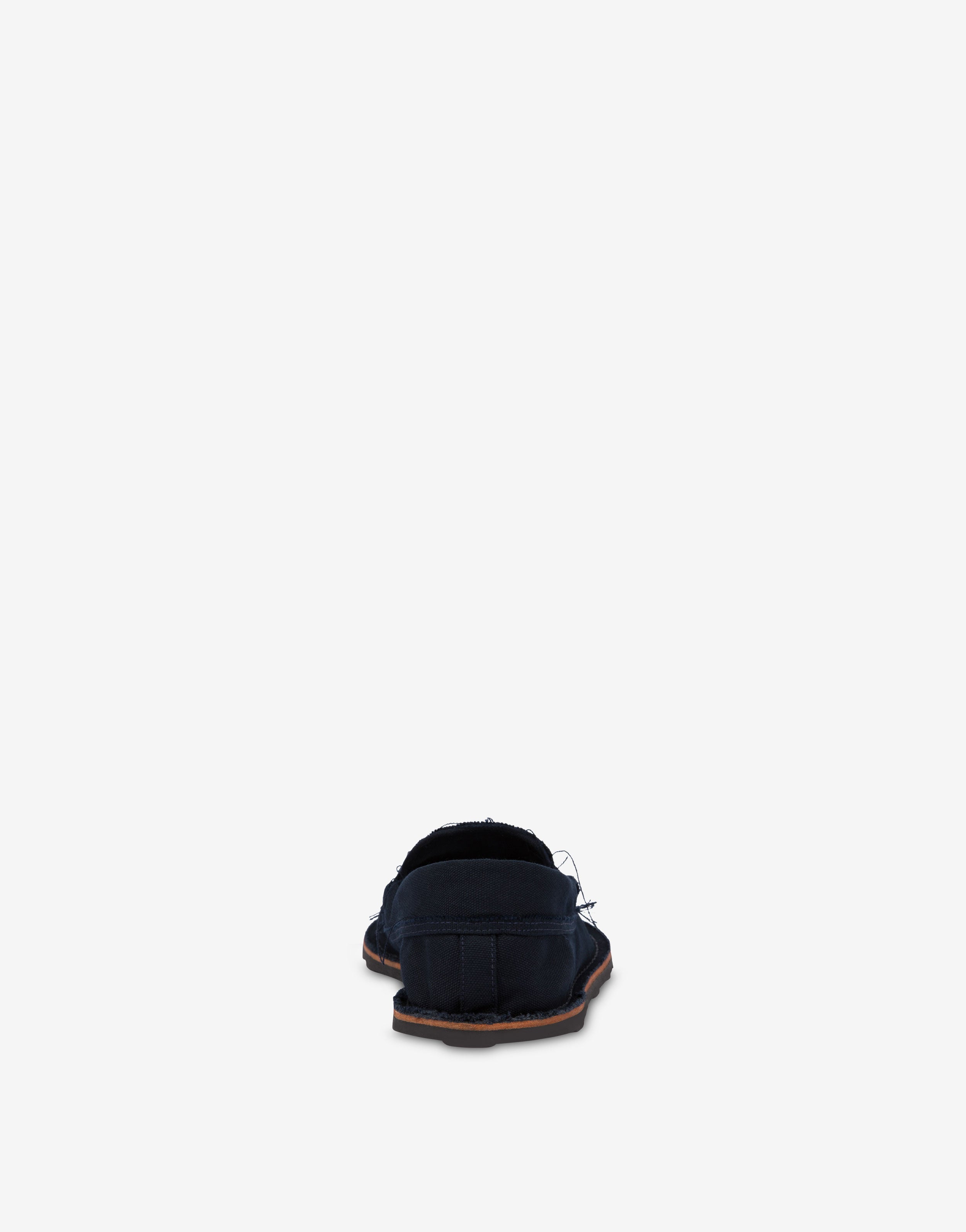 【関税込み】Moschino ネイビー Desert College ローファー Loafers in canvas Desert College | Moschino