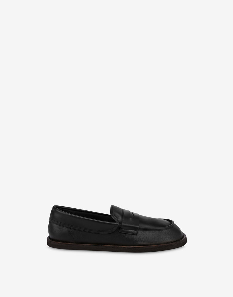 Mokassins aus Kalbsleder Desert College Schwarz Moschino 1