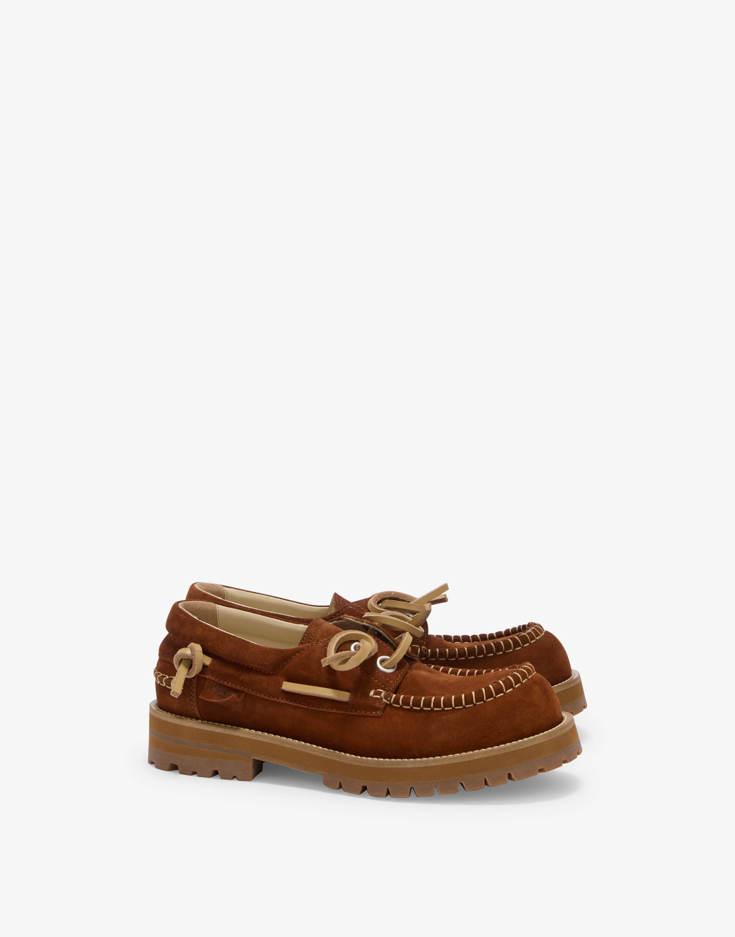 Suede boat loafers