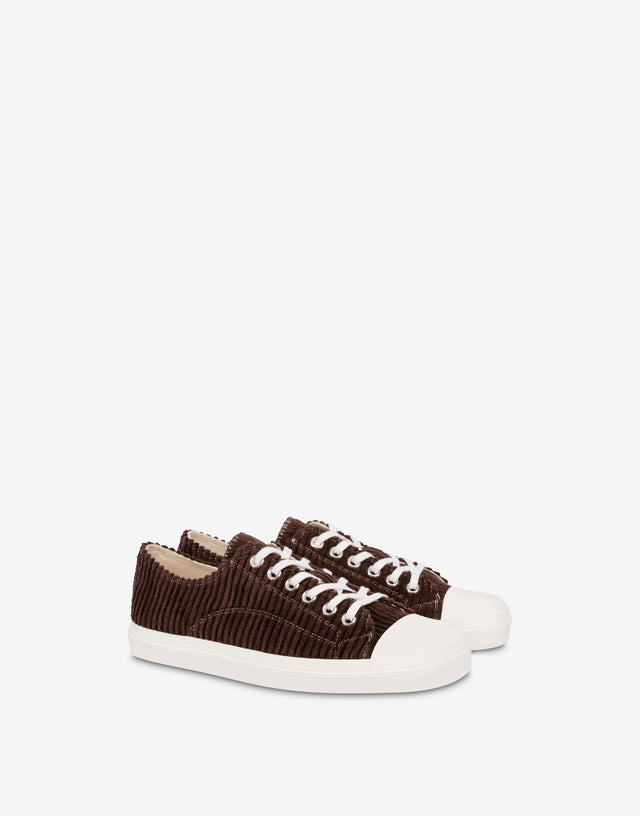 Corduroy trainers Brown Moschino 0