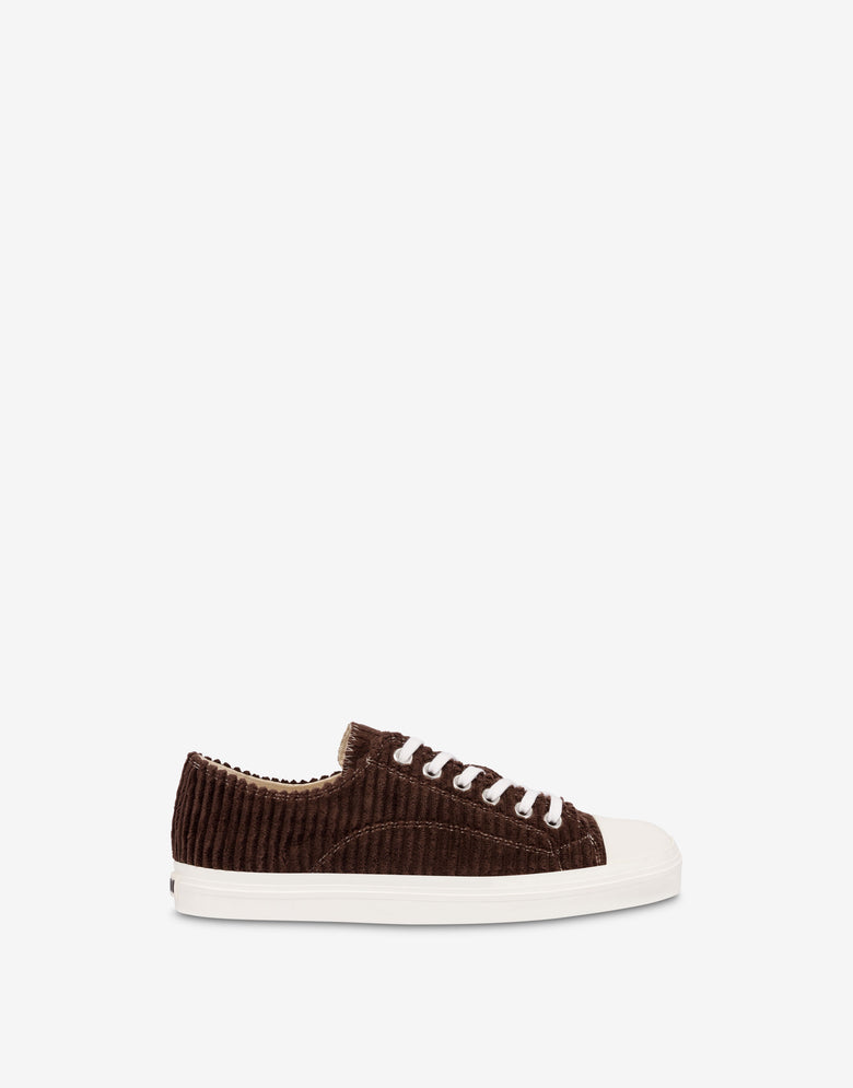 Corduroy trainers Brown Moschino 1