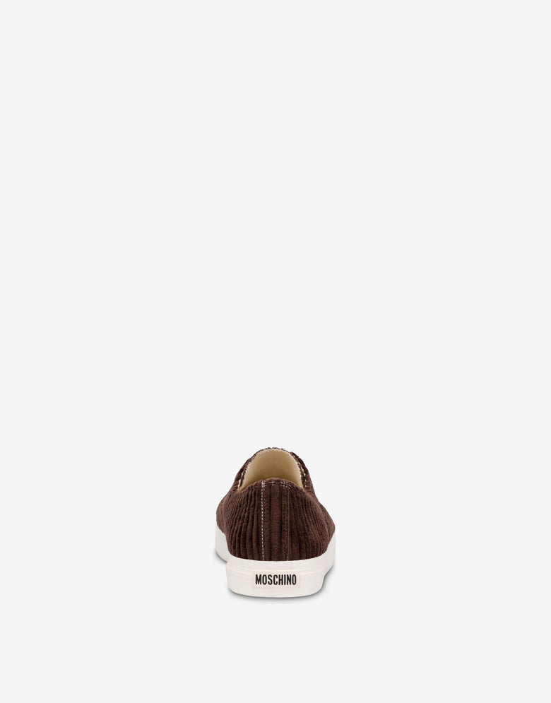 Corduroy trainers Brown Moschino 2