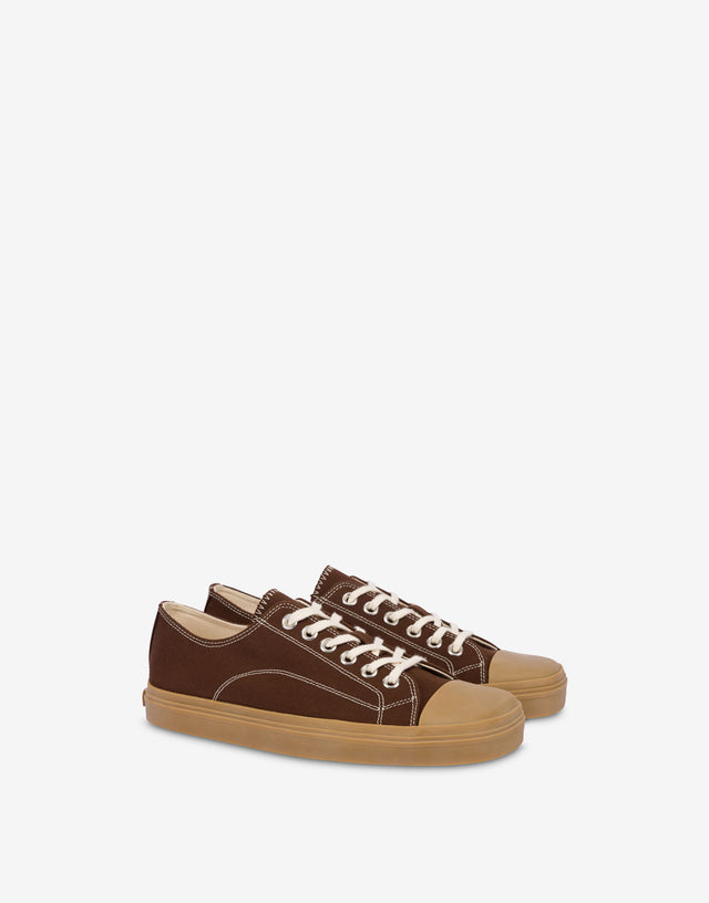 Canvas trainers Brown Moschino 0