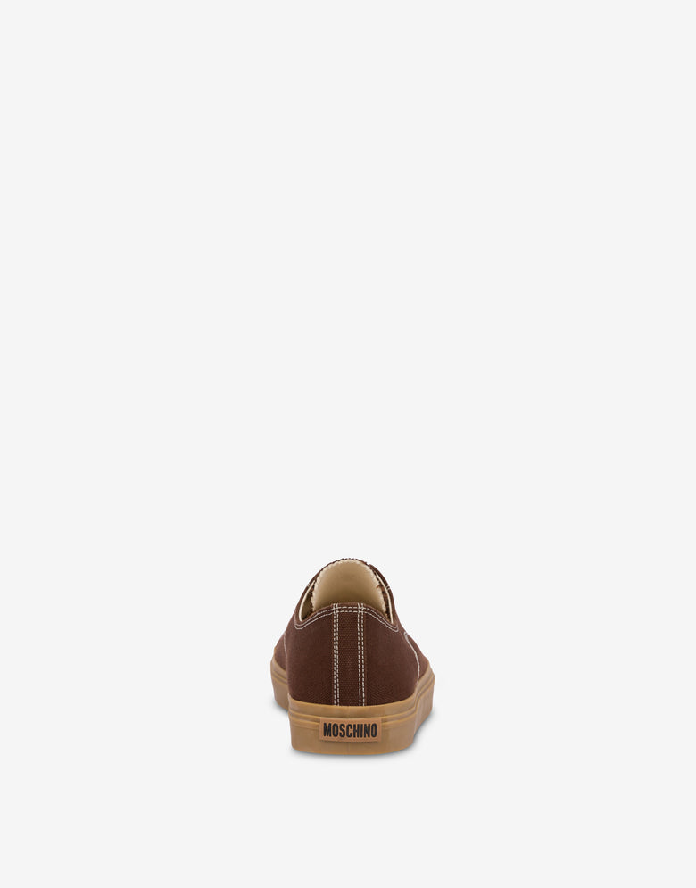 Baskets en toile Marron Moschino 2