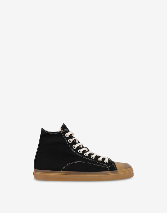 High canvas trainers Black Moschino 1