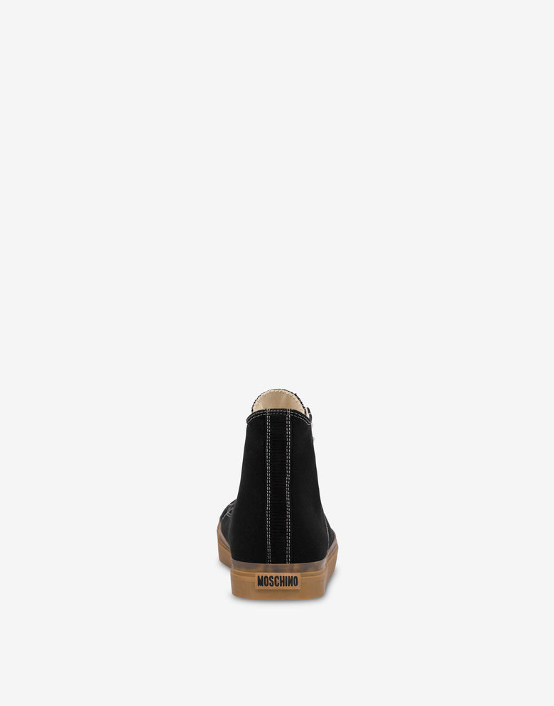 Hohe Canvas-Turnschuhe Schwarz Moschino 2