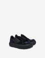 Suede and calfskin trainers