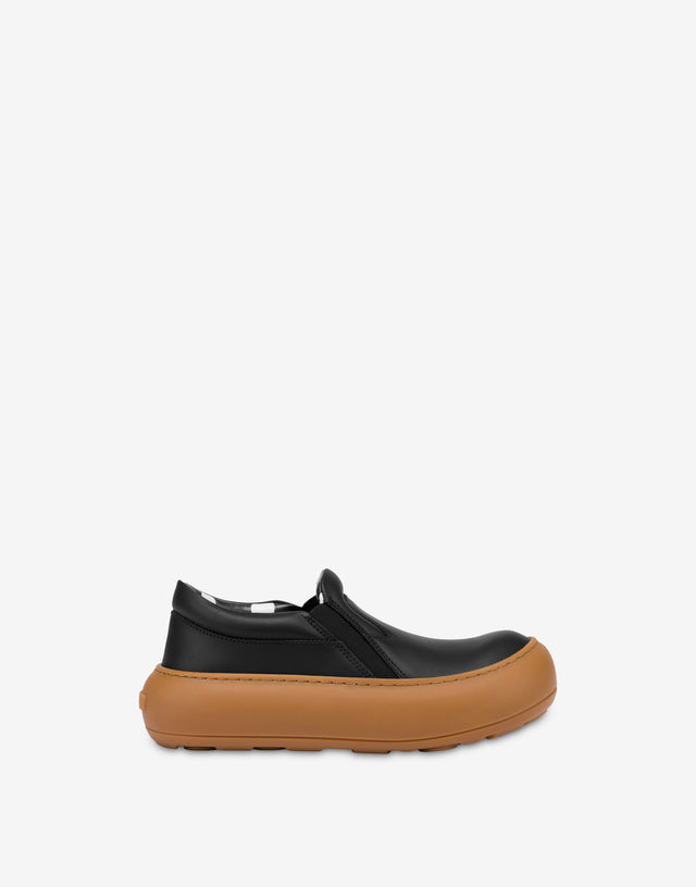 Slip-on-Turnschuhe aus Kalbsleder  Schwarz Moschino 1