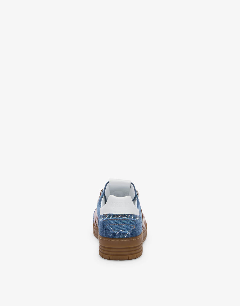 Sneakers in denim Blu Denim Moschino 2