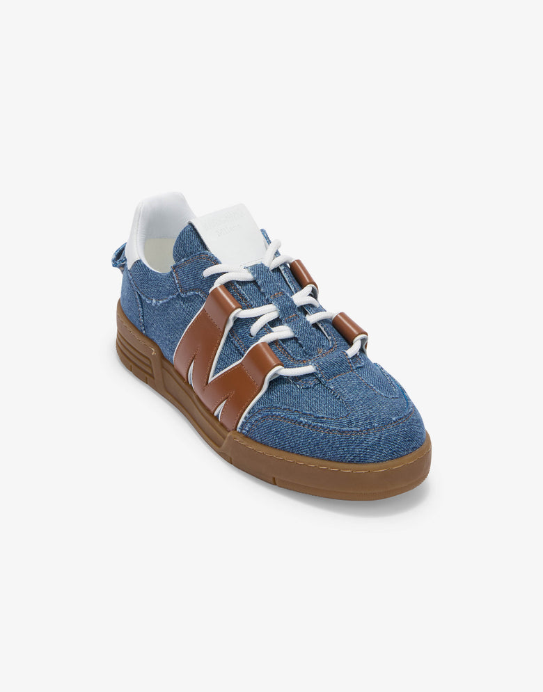 Sneakers in denim Blu Denim Moschino 3