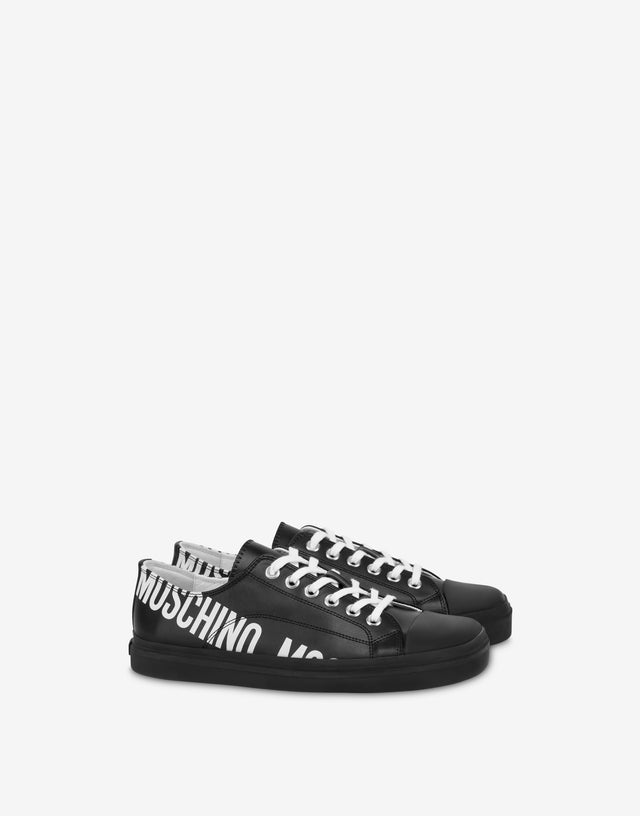 Sneakers in vitello stampato Nero Moschino 0