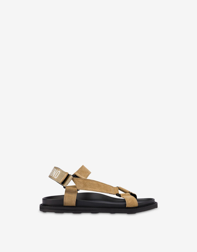 Sportsandalen aus Kalbsleder Beige Moschino 1