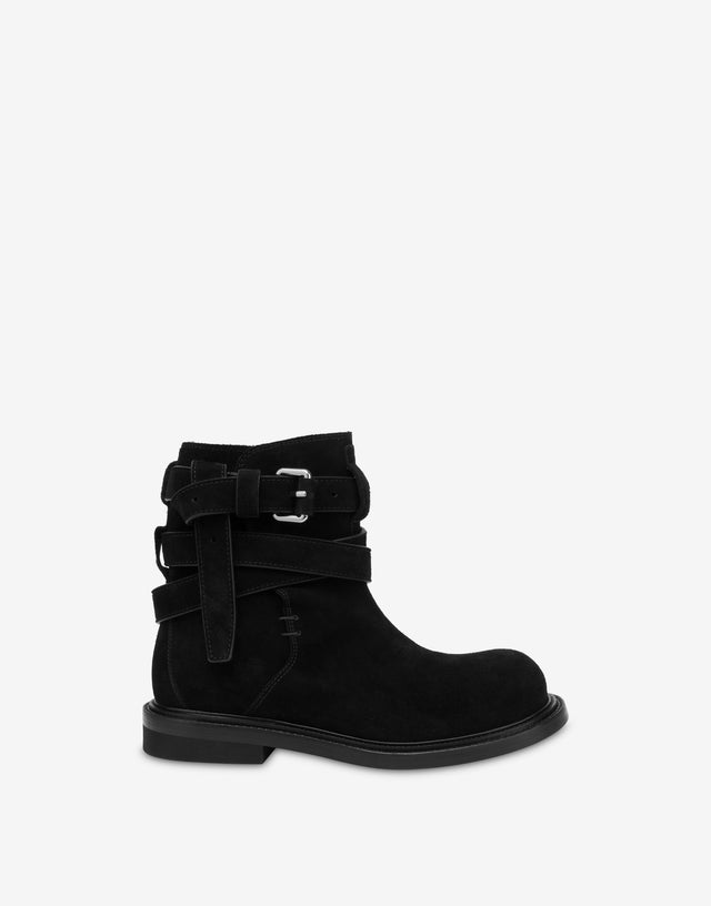 Stivaletti in suede  Nero Moschino 1