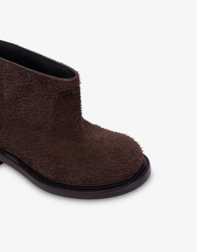 Stivaletti in suede Testa di moro Moschino 3