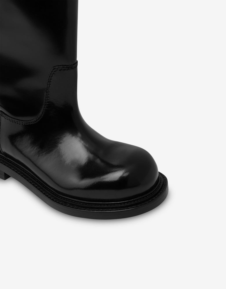 Calfskin boots Black Moschino 4