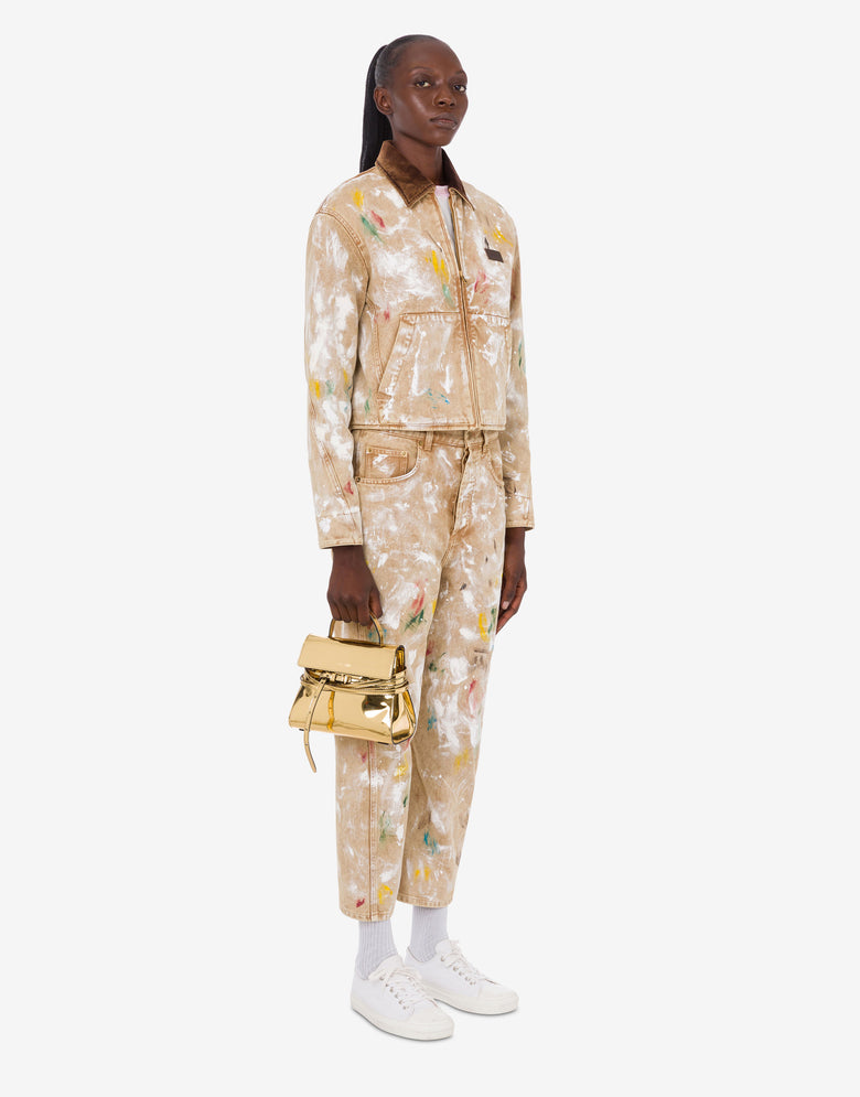 Moschino Tie Me 小手提包 金色 Moschino 4