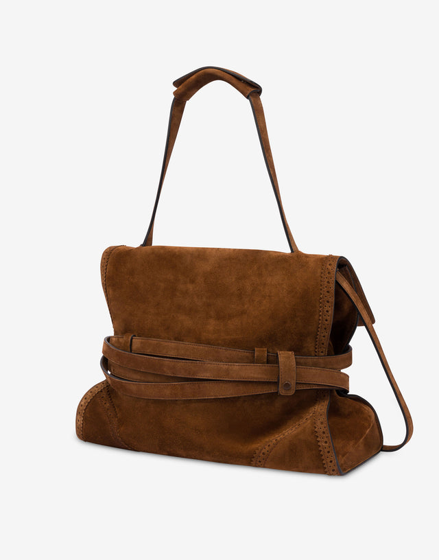 Moschino Tie Me Medium Shoulder Bag Brown Moschino 1