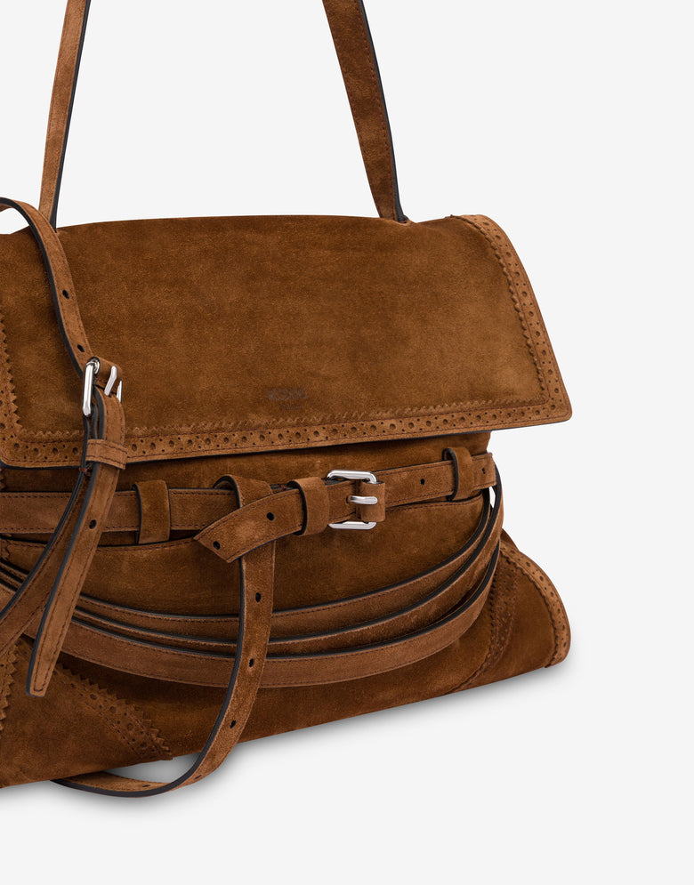 Moschino Tie Me Medium Shoulder Bag Brown Moschino 3