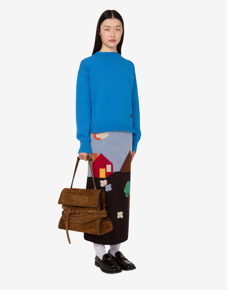 Moschino Tie Me Medium Shoulder Bag Brown Moschino 4