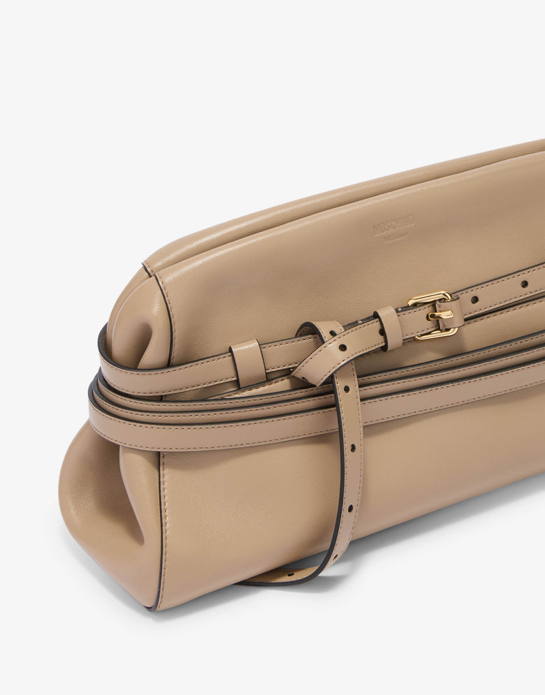 Borsa clutch grande Moschino Tie Me Nude Moschino 3