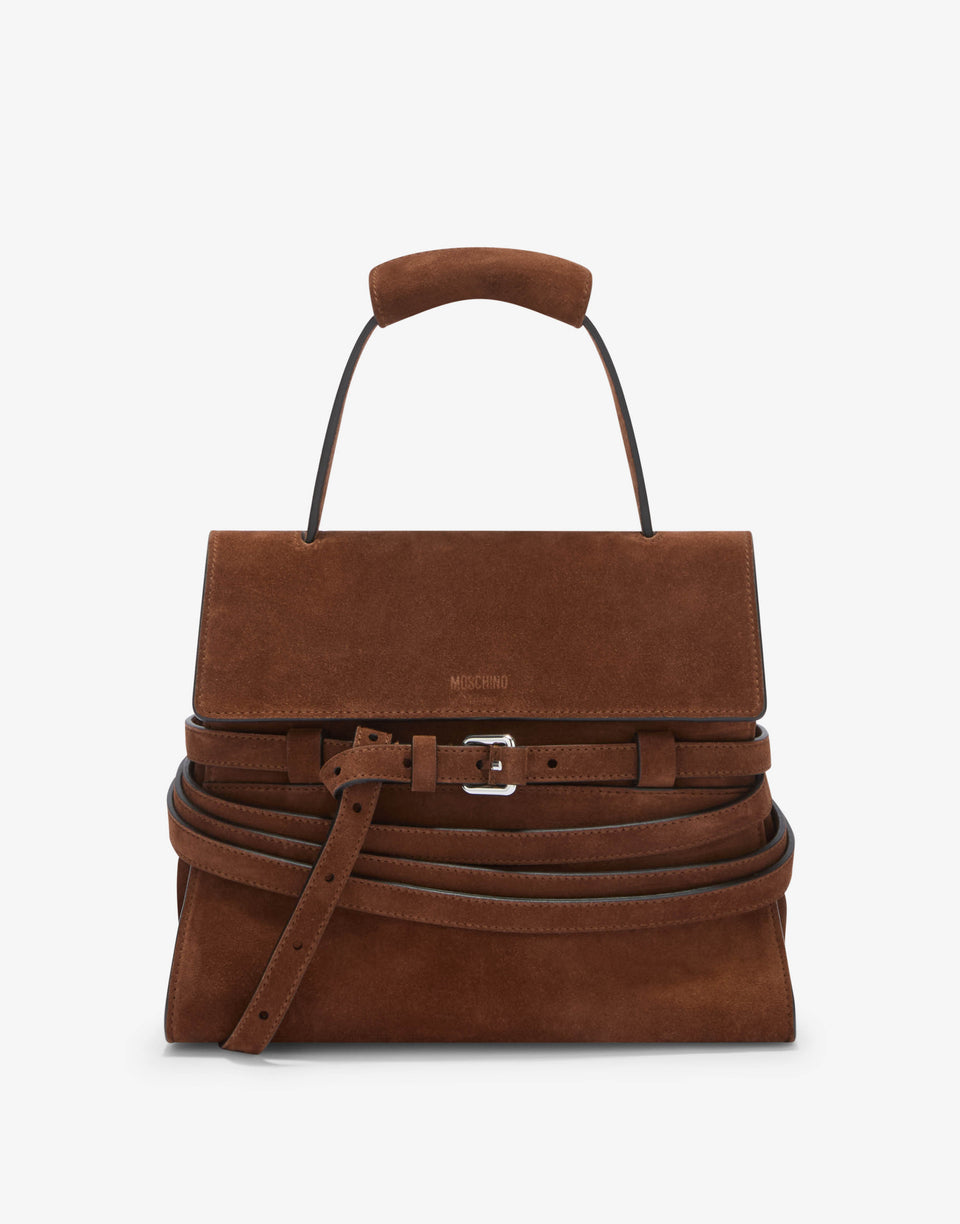 Moschino Tie Me Regular Handbag Brown Moschino 0
