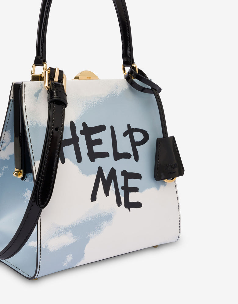 Sac à main Archive Clouds Bleu clair Moschino 3