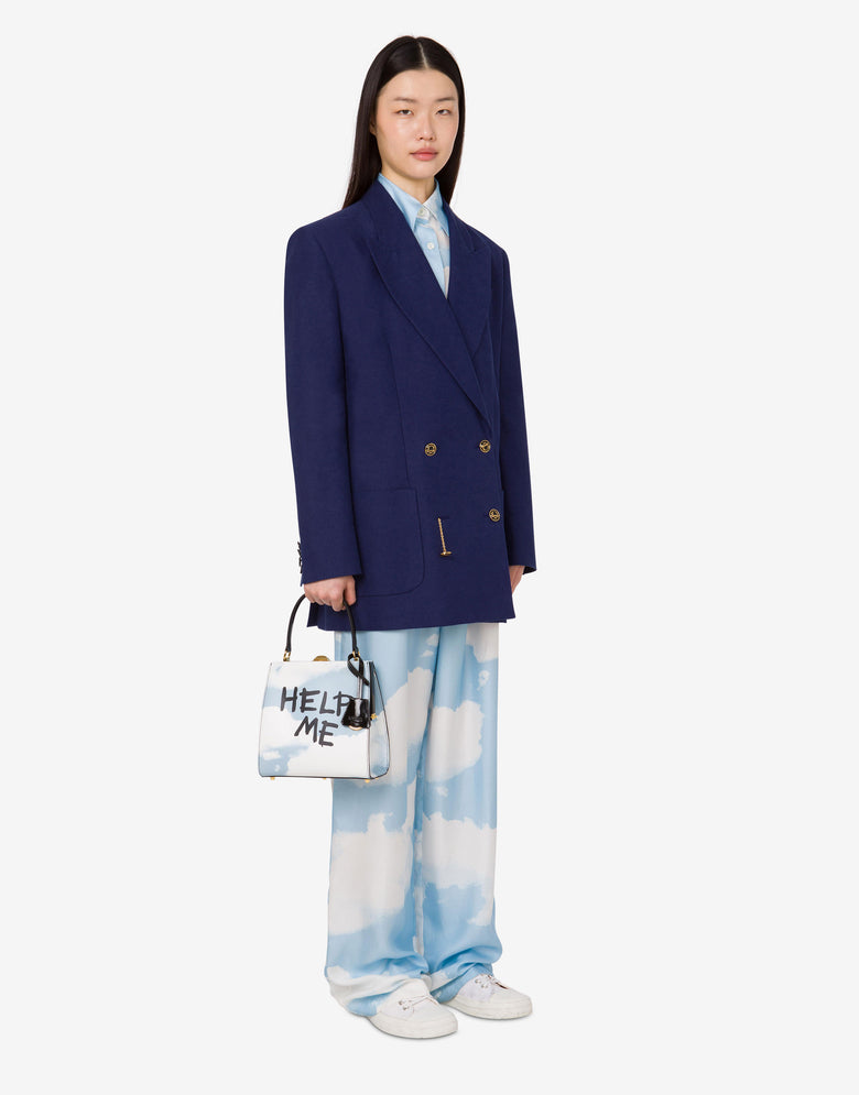 Sac à main Archive Clouds Bleu clair Moschino 4
