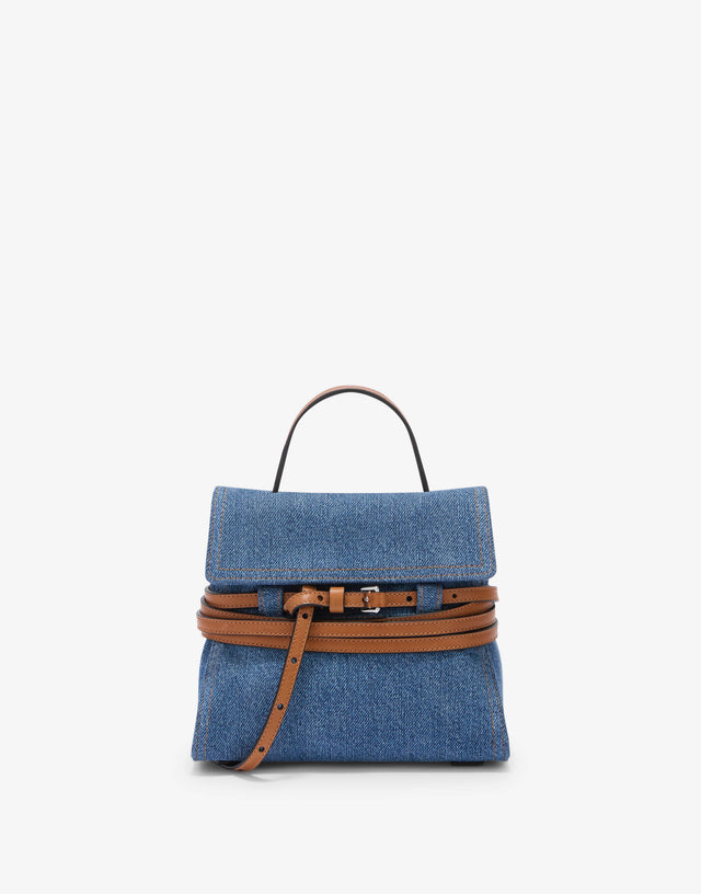 Moschino Tie Me Small Clutch Blue Denim Moschino 0