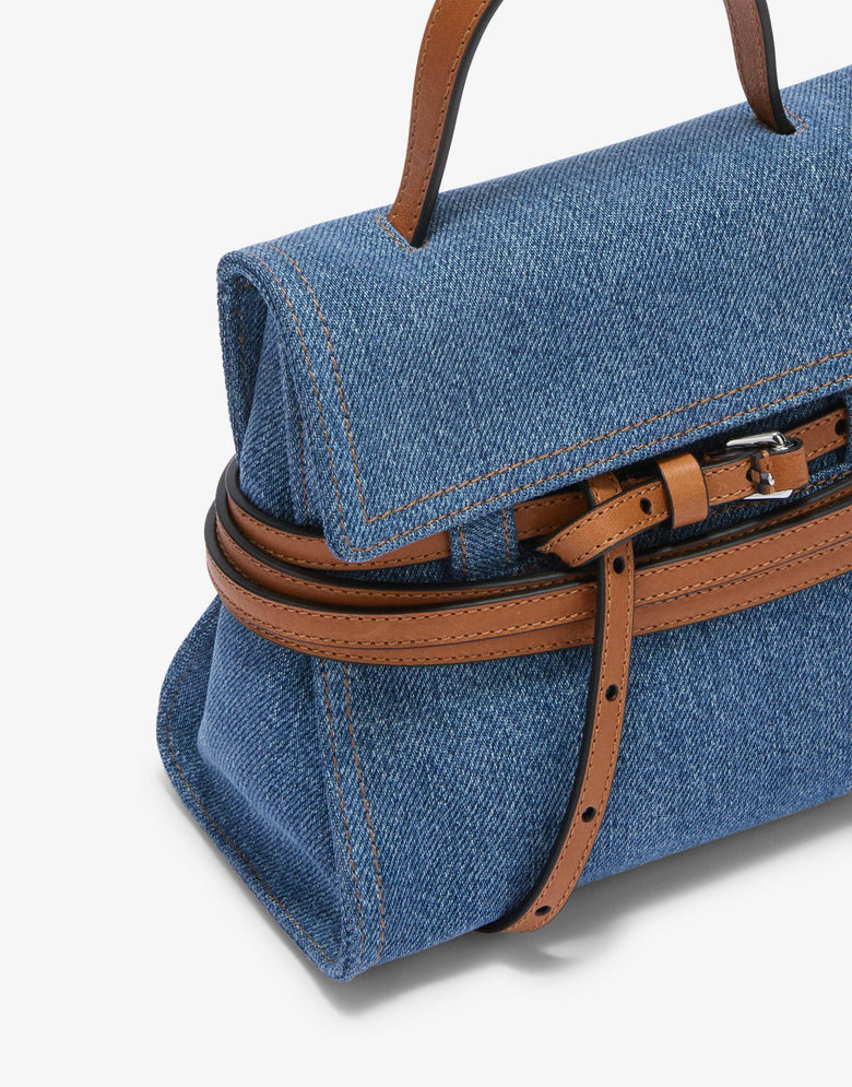 Kleine Moschino Tie Me Handtasche Blue Denim Moschino 3