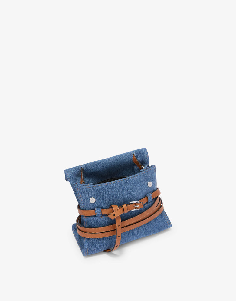 Moschino Tie Me Clutch Blue Denim Moschino 2