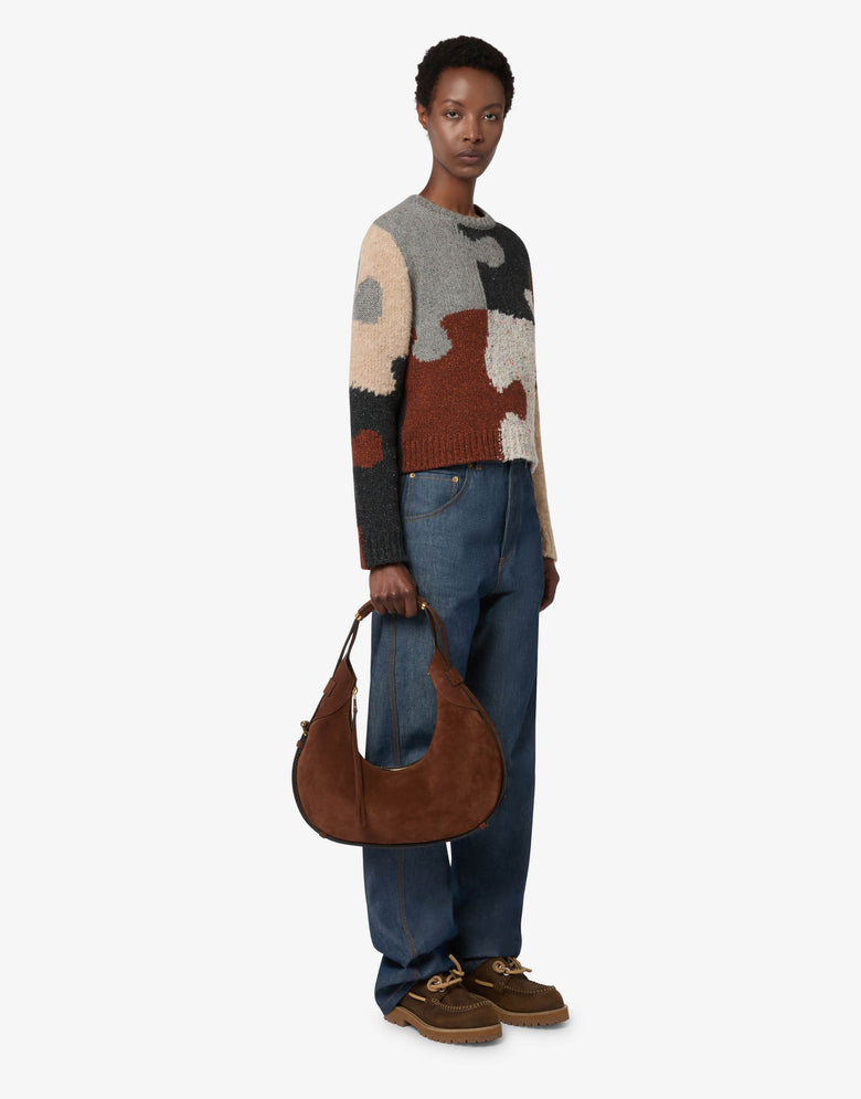 Moschino Handle Me Hobo Bag Brown Moschino 4