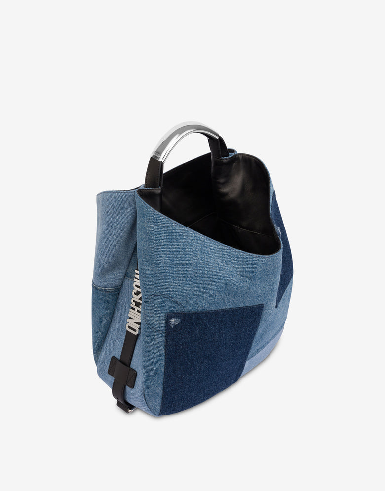 Bolso bandolera mediano Moschino Handle Me Blue Denim Moschino 2
