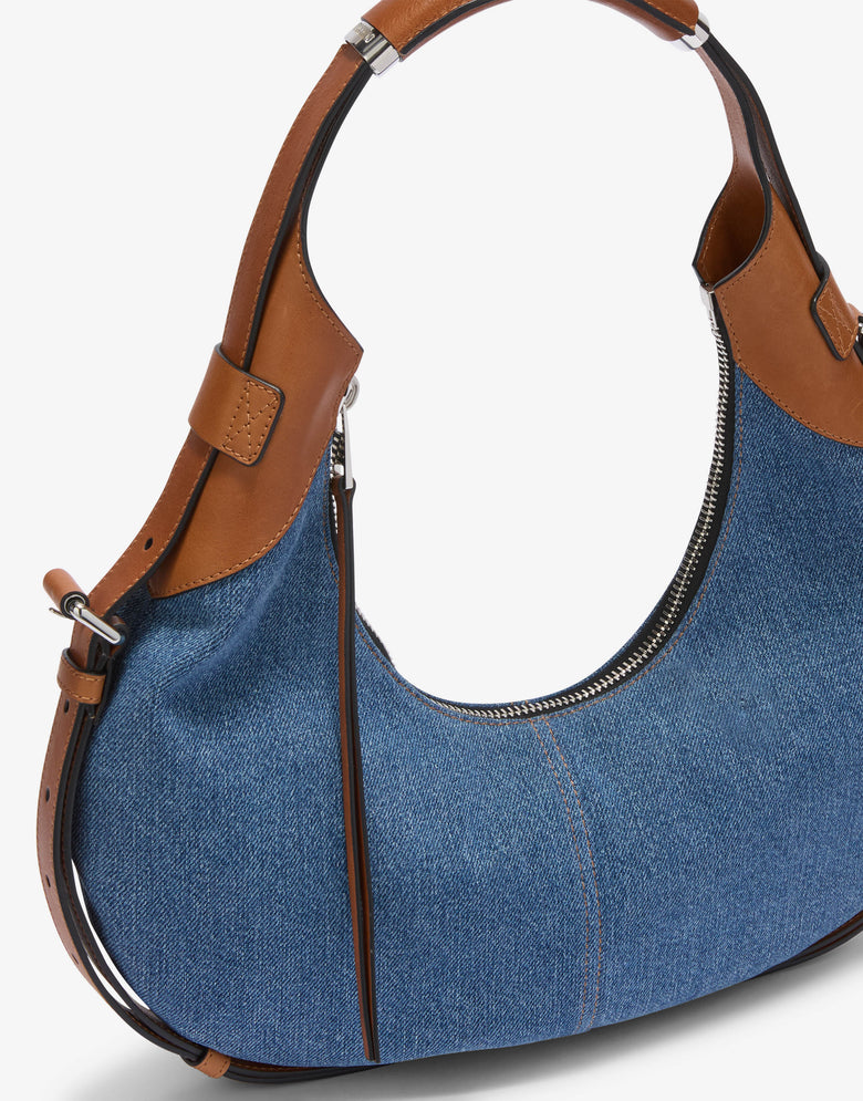 Sac hobo Moschino Handle Me Blue denim Moschino 3