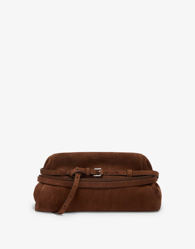 Moschino Tie Me Clutch Bag Brown Orange Moschino 0