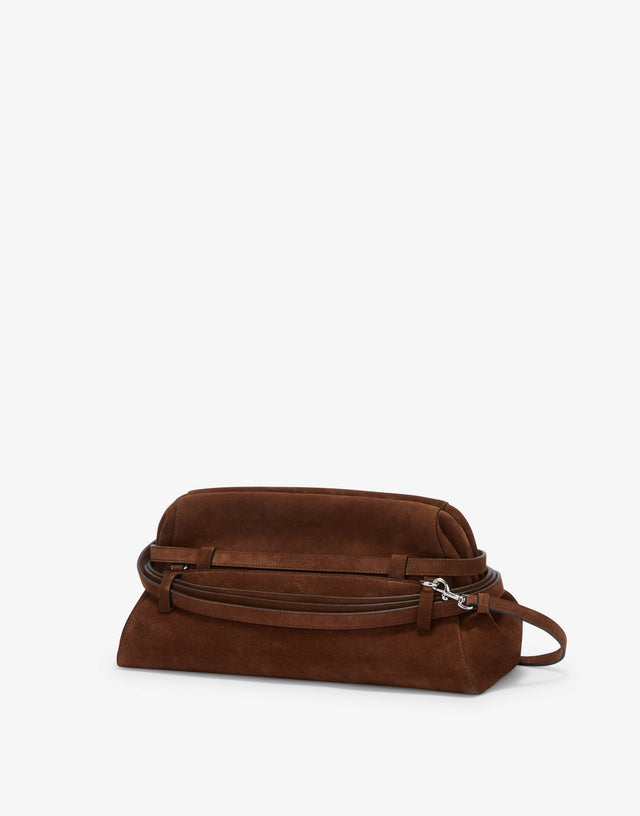 Moschino Tie Me Clutch Bag Brown Orange Moschino 1