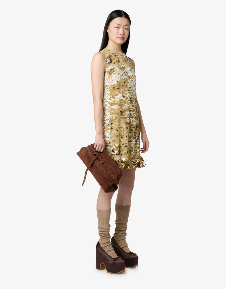 Borsa clutch Moschino Tie Me Marrone Arancio Moschino 4