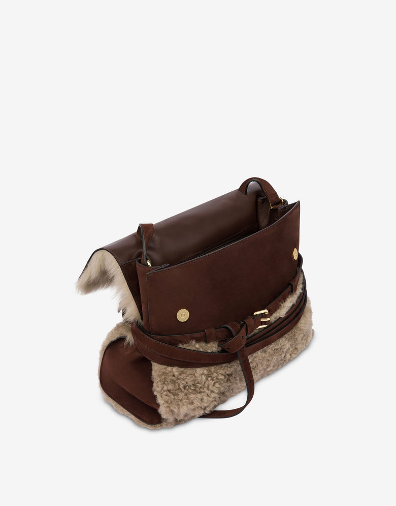 Borsa a mano media Moschino Tie Me Beige chiaro Moschino 2