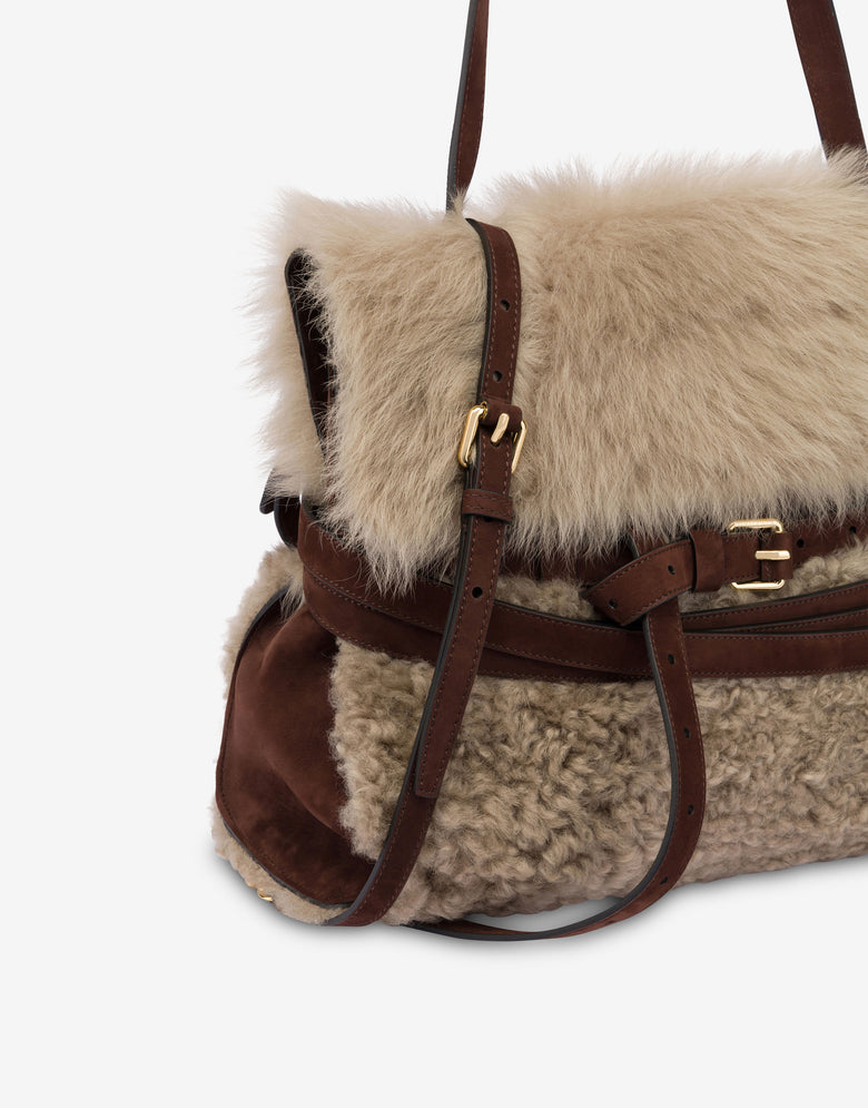 Borsa a mano media Moschino Tie Me Beige chiaro Moschino 3