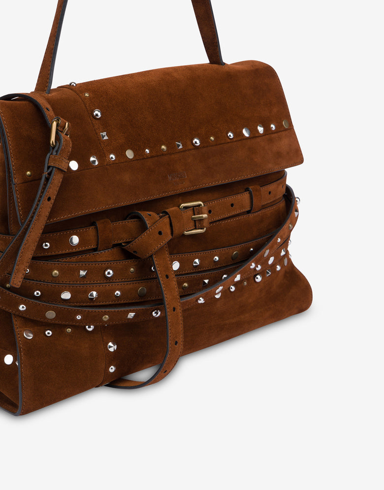 Moschino Tie Me Medium Shoulder Bag Brown Moschino 3