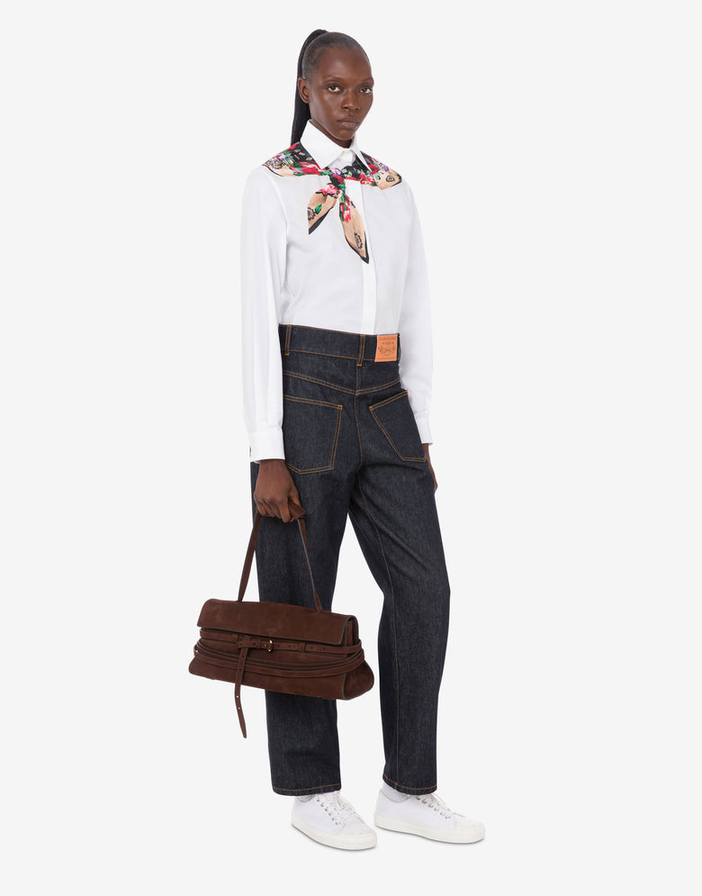 Moschino Tie Me Shoulder Bag Chocolate Moschino 4