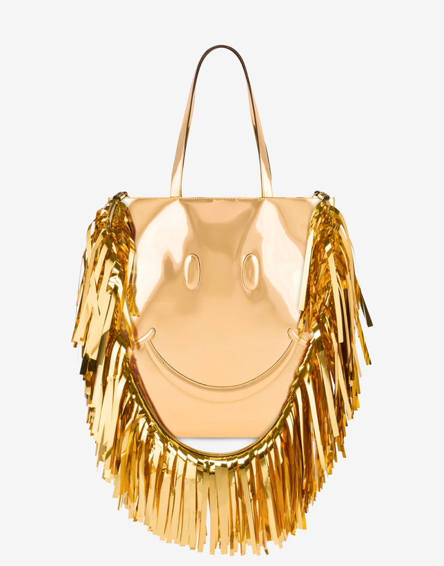 Smiley® 镜面效果手提包 金色 Moschino 0