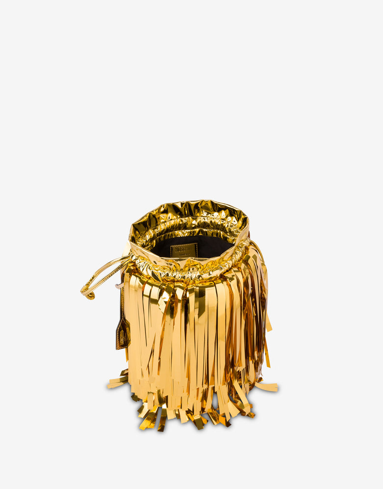 镜面效果水桶包 金色 Moschino 2