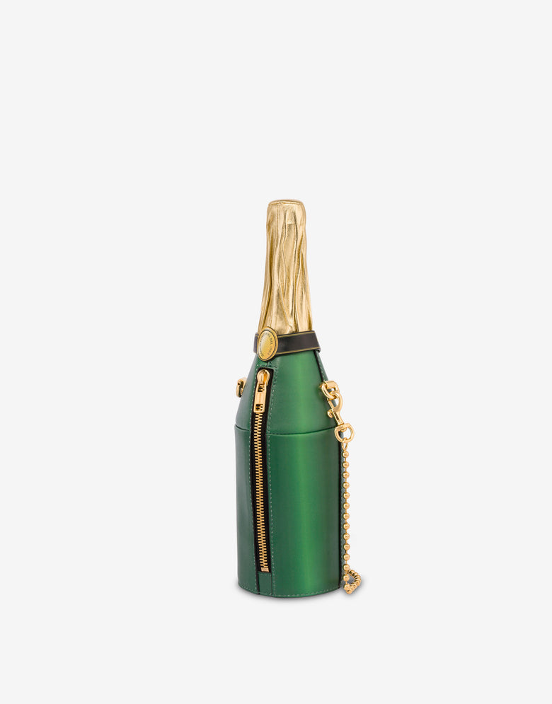 Champagne bottle bag Bottle green Moschino 1