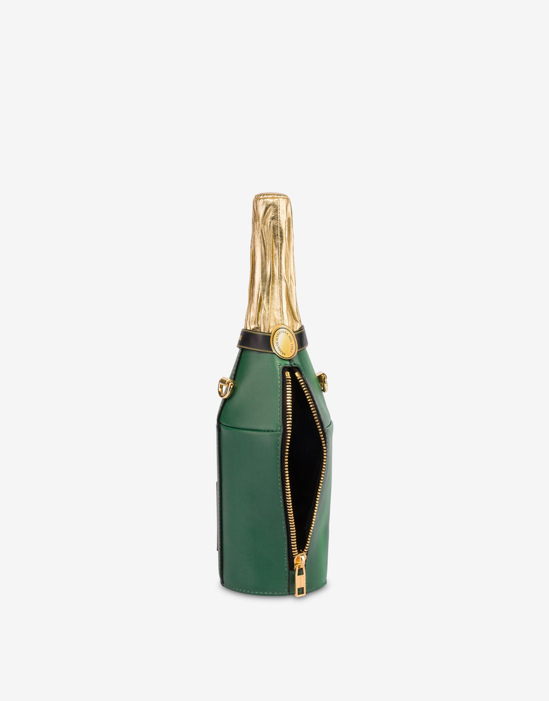 Champagne bottle bag Bottle green Moschino 2